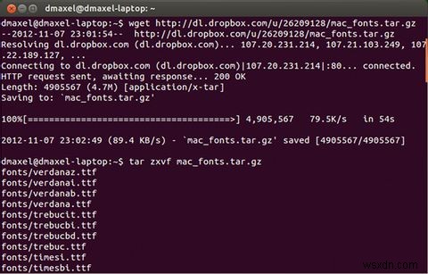 Ubuntu [Linux]에서 Mac 및 Windows 글꼴을 얻는 방법 