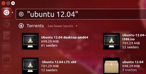 Ubuntu 대시보드 [Linux]에서 뉴스, 토렌트, Spotify 등 검색 