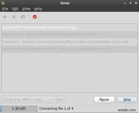 Gnac을 사용하여 비디오 파일에서 오디오를 변환 및 추출하는 방법 [Linux] 