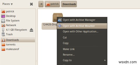 두 번의 클릭으로 아카이브 파일 마운트 [Ubuntu] 