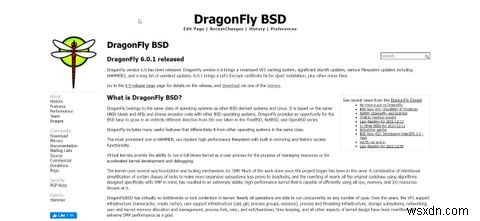 DragonFly BSD란 무엇입니까? 고급 BSD 변형 설명 
