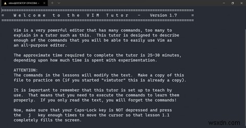 Vimtutor를 사용하여 Linux에서 Vim 텍스트 편집기 마스터하기 