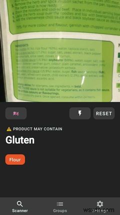 이 식품 스캐너 앱을 사용하여 음식물 섭취 금지