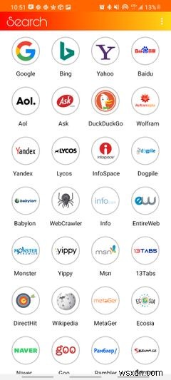 동시에 여러 검색 엔진을 사용할 수 있는 3가지 Android 앱 