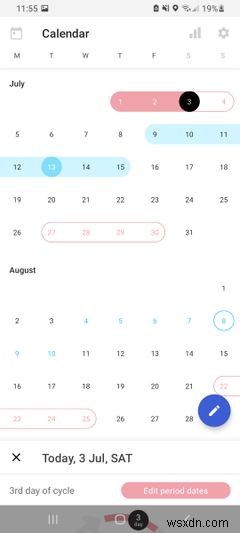 Android용 최고의 무료 생리 기간 추적 앱 8개