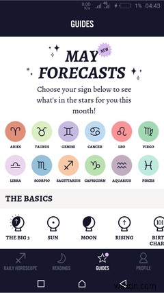 9개의 최고의 점성술 및 별자리 앱