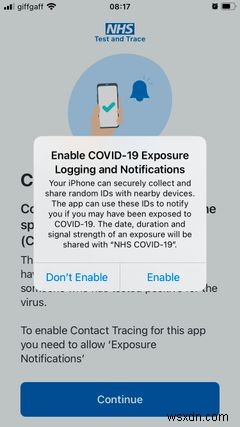 NHS COVID-19 접촉자 추적 앱 사용 방법