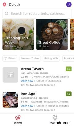 식사 장소를 결정하는 데 도움이 되는 6가지 최고의 레스토랑 선택 앱