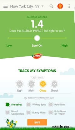 봄철 알레르기를 예방하는 데 도움이 되는 7가지 유용한 알레르기 앱