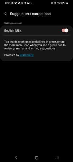 삼성 갤럭시 키보드 앱에서 Grammarly를 활성화 및 비활성화하는 방법