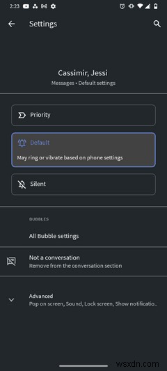 Android에서 개별 텍스트 대화에 대한 알림 설정을 변경하는 방법 