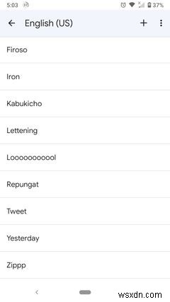 Android 키보드에서 학습한 단어를 제거하는 방법