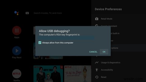 Android TV에서 ADB를 설정하고 사용하는 방법