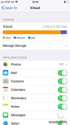 메시지가 사용 중인 iCloud 공간을 확인하는 방법