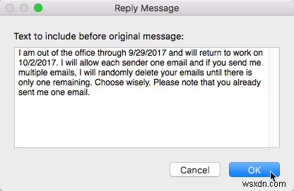 Mac에서 부재중 이메일 회신을 설정하는 방법