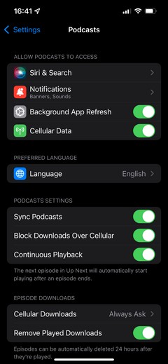 iPhone용 Apples Podcast 앱 가이드