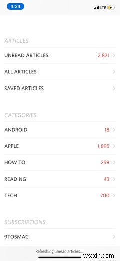 iPhone용 최고의 RSS 리더 앱 5개