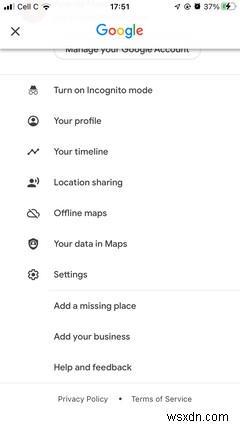 iPhone에서 Google 지도의 다크 모드를 활성화하는 방법