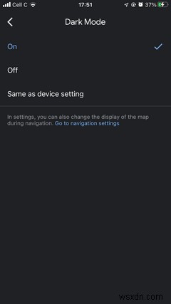 iPhone에서 Google 지도의 다크 모드를 활성화하는 방법