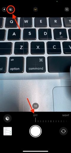 iPhone 카메라의 야간 모드를 끈 상태로 유지하는 방법 