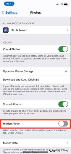 iPhone에서 숨겨진 사진 앨범을 숨기는 방법
