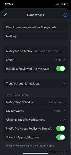 WhatsApp, Slack 등에서 iPhone 메시지 알림을 제어하는 ​​방법