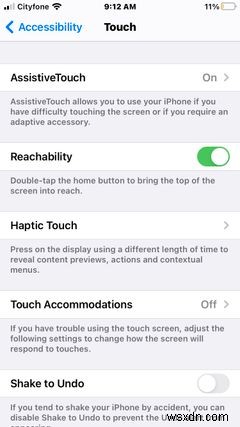 AssistiveTouch에서 가상 iPhone 홈 버튼을 사용하는 방법 