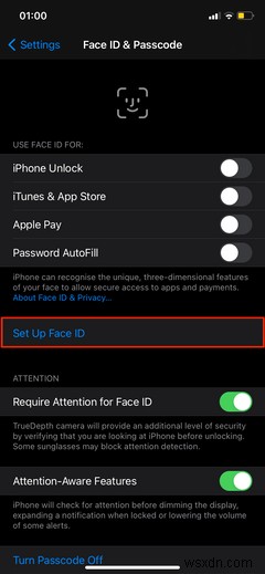 iPhone 또는 iPad에서 Face ID를 설정하는 방법