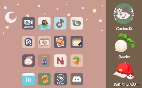 홈 화면을 사용자화할 수 있는 25가지 멋진 iPhone 앱 아이콘 팩 