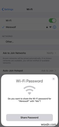 iPhone에서 iPhone으로 Wi-Fi 비밀번호를 공유하는 방법 