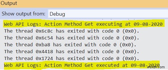 C# ASP.NET WebAPI에서 로깅을 위한 LOG 필터를 어떻게 만들 수 있습니까? 