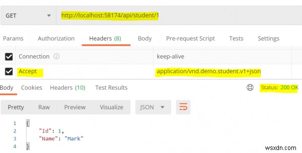 C# ASP.NET WebAPI에서 사용자 지정 미디어 유형으로 버전 관리를 수행하는 방법은 무엇입니까? 