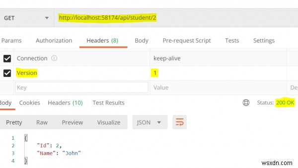 C# ASP.NET WebAPI에서 수락 헤더로 버전 관리를 수행하는 방법은 무엇입니까? 