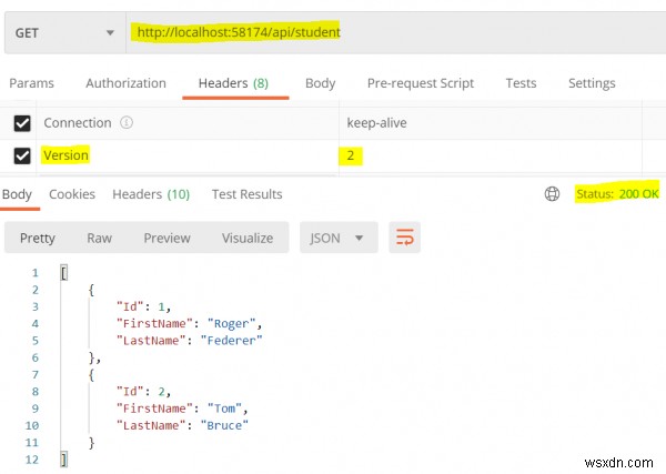 C# ASP.NET WebAPI에서 수락 헤더로 버전 관리를 수행하는 방법은 무엇입니까? 