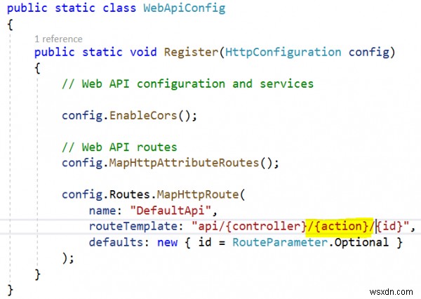 C# ASP.NET WebAPI에서 작업 메서드에 별칭 이름을 할당하려면 어떻게 해야 합니까? 