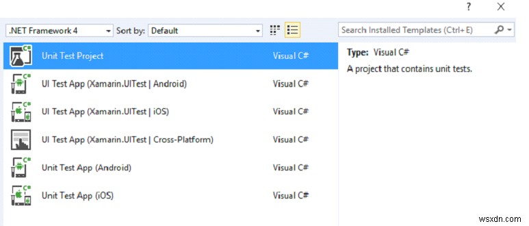 C# 코드에 대한 단위 테스트 