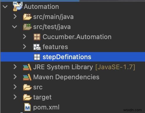 Java에서 Cucumber에 대한 단계 정의 파일을 만드는 방법은 무엇입니까? 