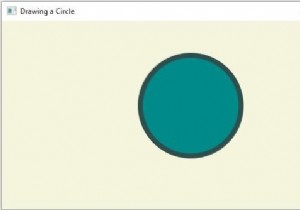 JavaFX를 사용하여 원을 만드는 방법은 무엇입니까? 