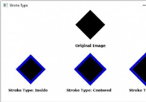 JavaFX에서 2D 모양의 Stroke Type 속성 설명 