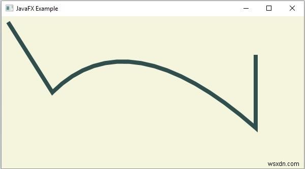 JavaFX에서 경로 요소 이차 곡선을 만드는 방법은 무엇입니까? 