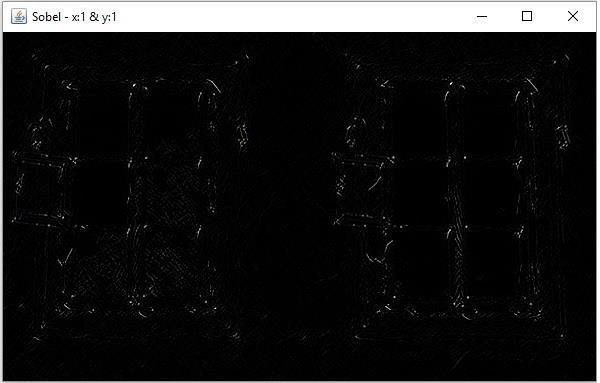 OpenCV에서 Sobel 에지 감지를 보여주는 Java 예제. 