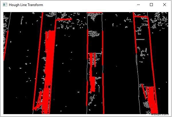 Java에서 OpenCV 확률적 허프 라인 변환 구현. 