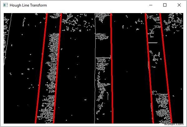 Java를 사용한 OpenCV Hough Line Transform 구현. 