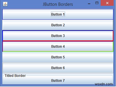 Java에서 JButton에 다른 테두리를 적용하려면 어떻게 해야 합니까? 