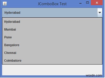 Java에서 JComboBox 항목의 테두리를 어떻게 설정할 수 있습니까? 