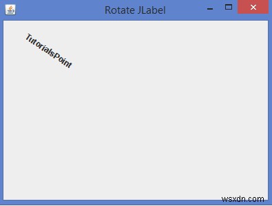 Java에서 JLabel 텍스트를 어떻게 회전할 수 있습니까? 