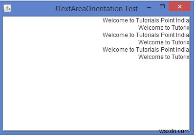 Java에서 JTextArea의 방향을 오른쪽에서 왼쪽으로 어떻게 설정할 수 있습니까? 