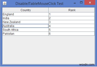 Java에서 JTable 내부의 셀 편집을 비활성화하려면 어떻게 해야 합니까? 