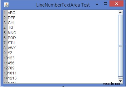 Java에서 JTextArea 내부에 줄 번호를 표시하려면 어떻게 해야 합니까? 
