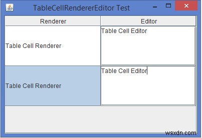 Java의 TableCellRenderer와 TableCellEditor의 차이점은 무엇입니까? 